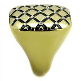 TK1886 - IP Gold(Ion Plating) Stainless Steel Ring with Top Grade Crystal in Clear - Alamode - Flyclothing LLC