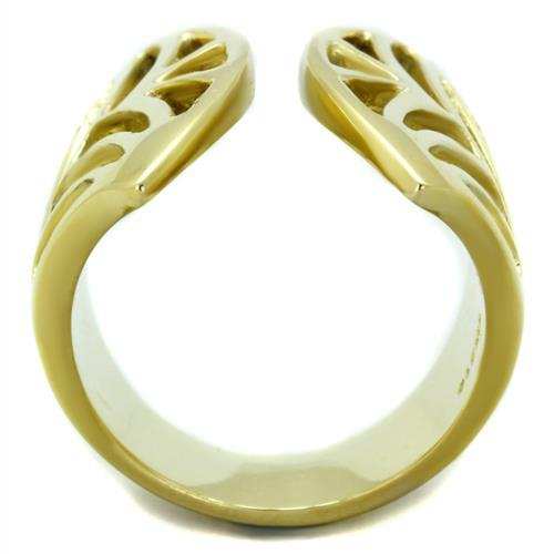 TK1902 - IP Gold(Ion Plating) Stainless Steel Ring with No Stone - Alamode - Flyclothing LLC