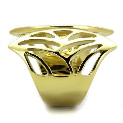 TK1902 - IP Gold(Ion Plating) Stainless Steel Ring with No Stone - Alamode - Flyclothing LLC