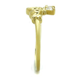 TK1926 - IP Gold(Ion Plating) Stainless Steel Ring with AAA Grade CZ in Clear - Alamode - Flyclothing LLC