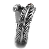 TK1967 - High polished (no plating) Stainless Steel Ring with Top Grade Crystal in Siam - Alamode - Flyclothing LLC
