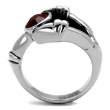 TK1970 - High polished (no plating) Stainless Steel Ring with Top Grade Crystal in Siam - Alamode - Flyclothing LLC