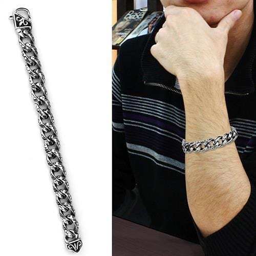 TK1977 - High polished (no plating) Stainless Steel Bracelet with No Stone - Alamode - Flyclothing LLC