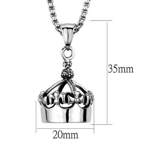 TK1991 - High polished (no plating) Stainless Steel Necklace with No Stone - Alamode - Flyclothing LLC