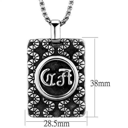 TK1992 - High polished (no plating) Stainless Steel Necklace with No Stone - Alamode - Flyclothing LLC