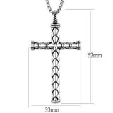 TK1993 - High polished (no plating) Stainless Steel Necklace with No Stone - Alamode - Flyclothing LLC