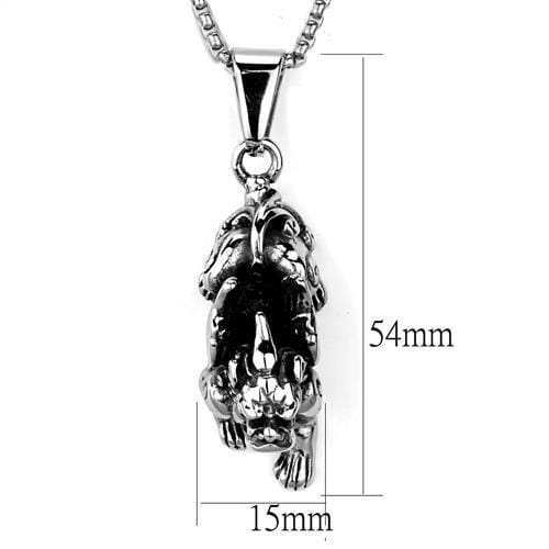 TK1998 - High polished (no plating) Stainless Steel Necklace with No Stone - Alamode - Flyclothing LLC