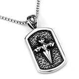 TK2003 - High polished (no plating) Stainless Steel Necklace with No Stone - Alamode - Flyclothing LLC