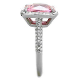 TK2027 - High polished (no plating) Stainless Steel Ring with AAA Grade CZ in Rose - Alamode - Flyclothing LLC