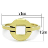 TK2033 - IP Gold(Ion Plating) Stainless Steel Ring with No Stone - Alamode - Flyclothing LLC