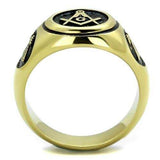 TK2050 - IP Gold(Ion Plating) Stainless Steel Ring with No Stone - Alamode - Flyclothing LLC