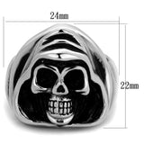 TK2063 - High polished (no plating) Stainless Steel Ring with No Stone - Alamode - Flyclothing LLC