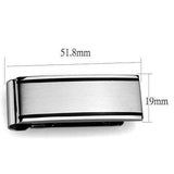 TK2073 - High polished (no plating) Stainless Steel Money clip with No Stone - Alamode - Flyclothing LLC