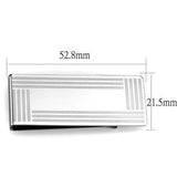 TK2078 - High polished (no plating) Stainless Steel Money clip with No Stone - Alamode - Flyclothing LLC