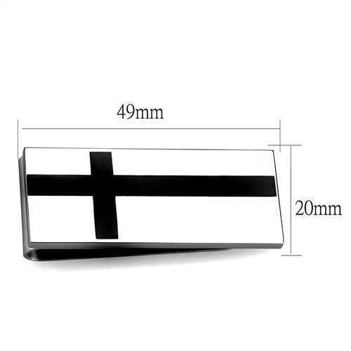 TK2090 - High polished (no plating) Stainless Steel Money clip with No Stone - Alamode - Flyclothing LLC