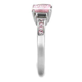 TK2169 - High polished (no plating) Stainless Steel Ring with AAA Grade CZ in Rose - Alamode - Flyclothing LLC