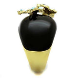 TK2212 - IP Gold(Ion Plating) Stainless Steel Ring with Top Grade Crystal in White AB - Alamode - Flyclothing LLC