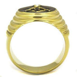 TK2224 - IP Gold(Ion Plating) Stainless Steel Ring with Top Grade Crystal in Clear - Alamode - Flyclothing LLC