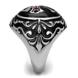 TK2229 - High polished (no plating) Stainless Steel Ring with Top Grade Crystal in Siam - Alamode - Flyclothing LLC