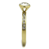 TK2254 - IP Gold(Ion Plating) Stainless Steel Ring with AAA Grade CZ in Clear - Alamode - Flyclothing LLC