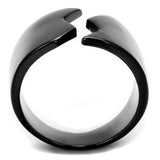 TK2268 - IP Light Black (IP Gun) Stainless Steel Ring with No Stone - Alamode - Flyclothing LLC