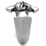 TK2318 - High polished (no plating) Stainless Steel Ring with Epoxy in Jet - Alamode - Flyclothing LLC