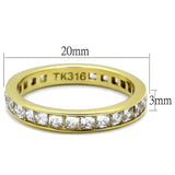 TK2344G - IP Gold(Ion Plating) Stainless Steel Ring with AAA Grade CZ in Clear - Alamode - Flyclothing LLC