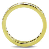 TK2344G - IP Gold(Ion Plating) Stainless Steel Ring with AAA Grade CZ in Clear - Alamode - Flyclothing LLC