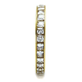 TK2344G - IP Gold(Ion Plating) Stainless Steel Ring with AAA Grade CZ in Clear - Alamode - Flyclothing LLC