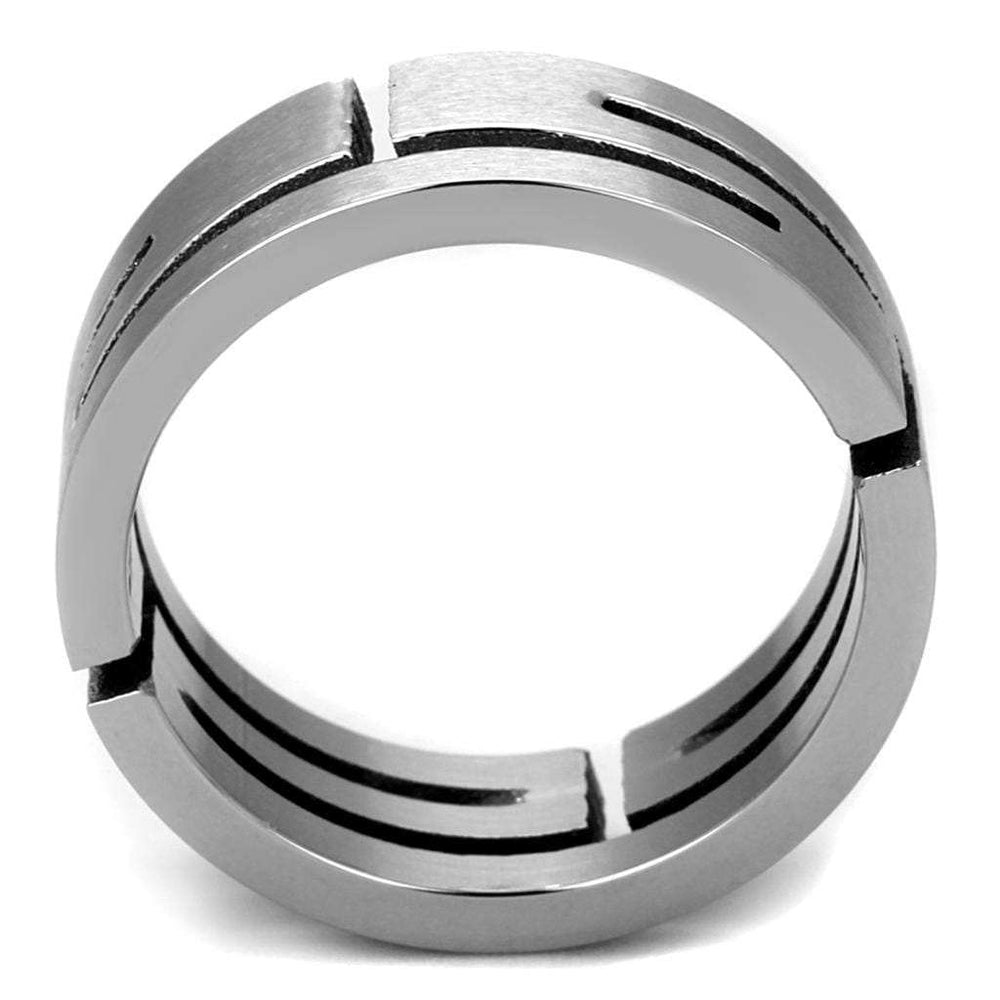 TK2393 - High polished (no plating) Stainless Steel Ring with No Stone - Alamode - Flyclothing LLC