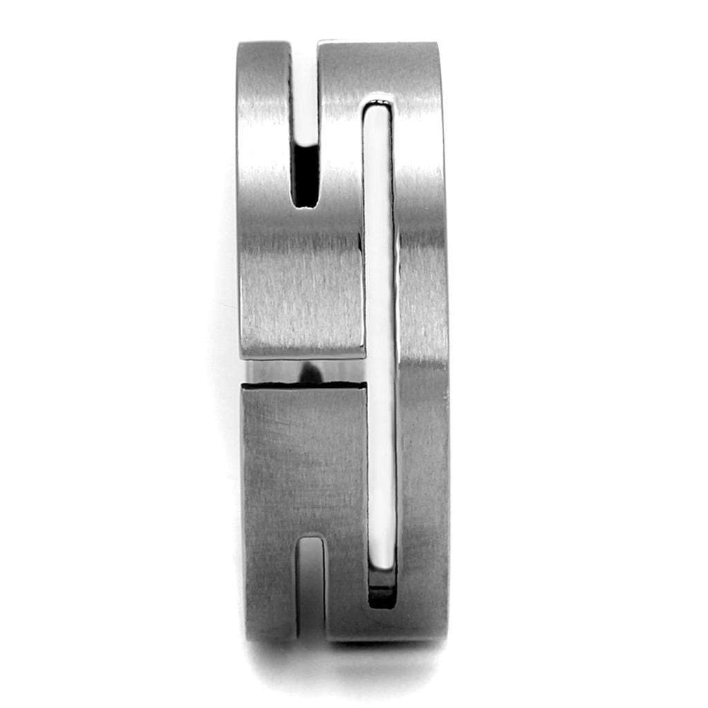 TK2393 - High polished (no plating) Stainless Steel Ring with No Stone - Alamode - Flyclothing LLC