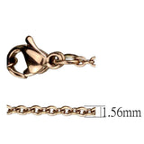TK2422R - IP Rose Gold(Ion Plating) Stainless Steel Chain with No Stone - Alamode - Flyclothing LLC