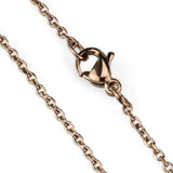 TK2423R - IP Rose Gold(Ion Plating) Stainless Steel Chain with No Stone - Alamode - Flyclothing LLC