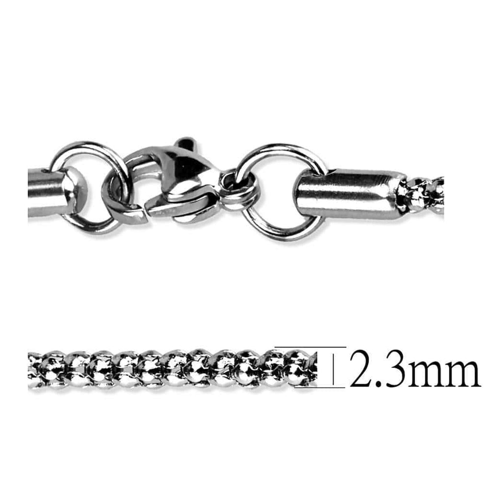 TK2424 - High polished (no plating) Stainless Steel Chain with No Stone - Alamode - Flyclothing LLC