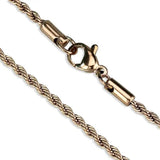 TK2426R - IP Rose Gold(Ion Plating) Stainless Steel Chain with No Stone - Alamode - Flyclothing LLC