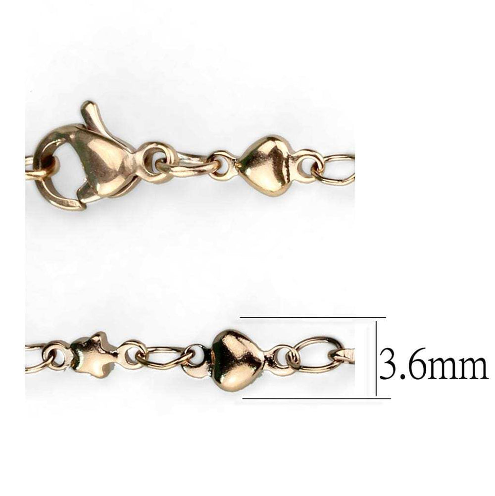 TK2427R - IP Rose Gold(Ion Plating) Stainless Steel Chain with No Stone - Alamode - Flyclothing LLC