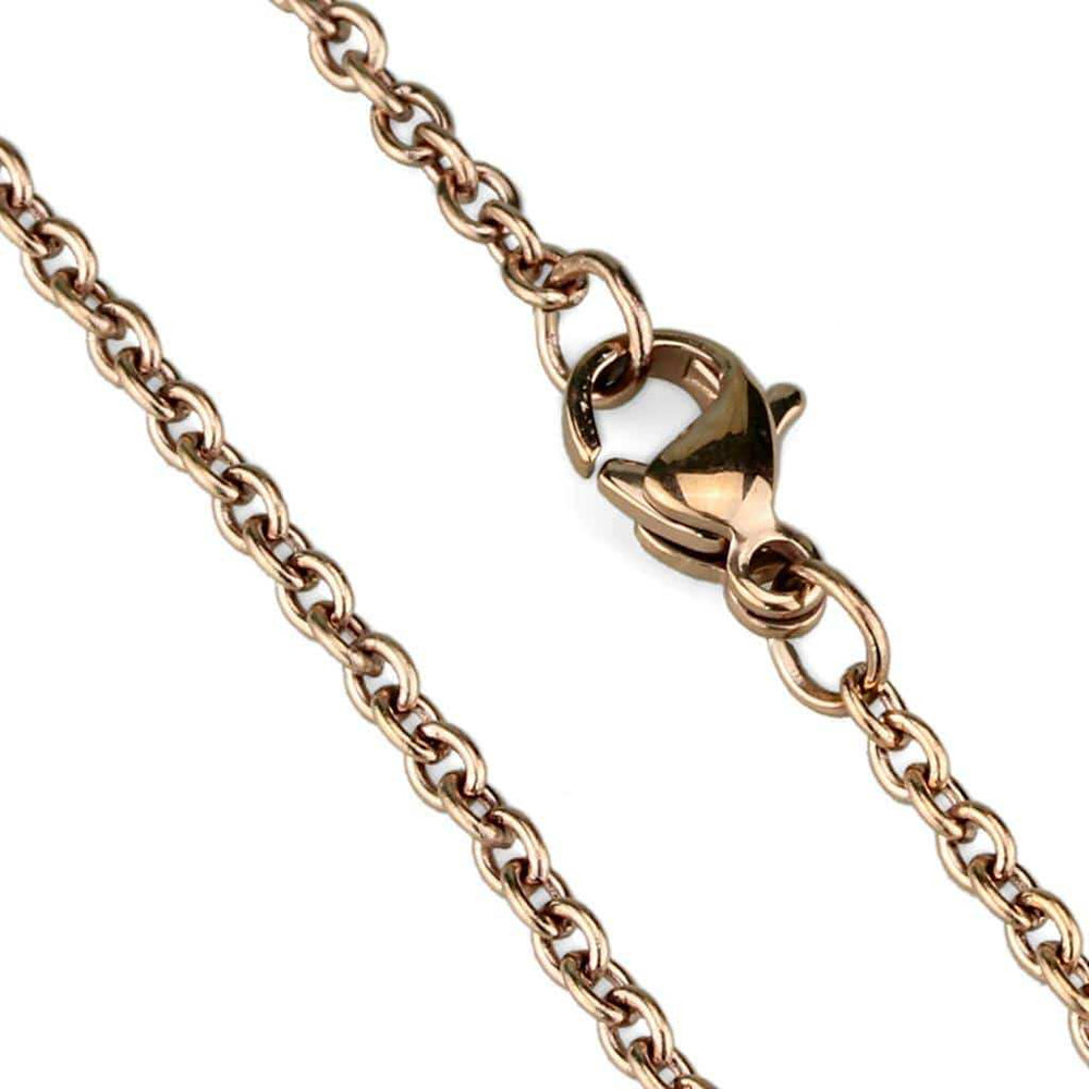 TK2428R - IP Rose Gold(Ion Plating) Stainless Steel Chain with No Stone - Alamode - Flyclothing LLC
