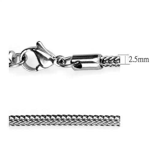 TK2430 - High polished (no plating) Stainless Steel Chain with No Stone - Alamode - Flyclothing LLC