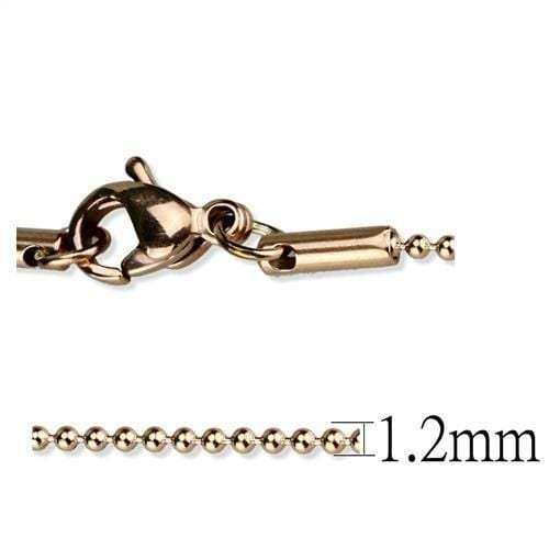 TK2431R - IP Rose Gold(Ion Plating) Stainless Steel Chain with No Stone - Alamode - Flyclothing LLC