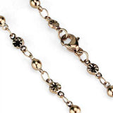 TK2432R - IP Rose Gold(Ion Plating) Stainless Steel Chain with No Stone - Alamode - Flyclothing LLC
