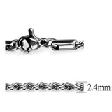 TK2433 - High polished (no plating) Stainless Steel Chain with No Stone - Alamode - Flyclothing LLC