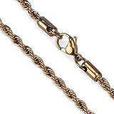 TK2434R - IP Rose Gold(Ion Plating) Stainless Steel Chain with No Stone - Alamode - Flyclothing LLC