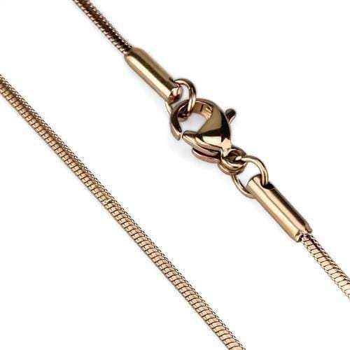 TK2435R - IP Rose Gold(Ion Plating) Stainless Steel Chain with No Stone - Alamode - Flyclothing LLC
