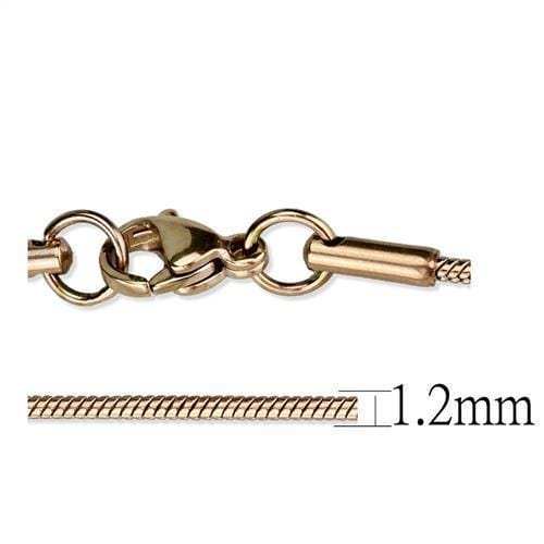 TK2436R - IP Rose Gold(Ion Plating) Stainless Steel Chain with No Stone - Alamode - Flyclothing LLC
