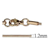 TK2436R - IP Rose Gold(Ion Plating) Stainless Steel Chain with No Stone - Alamode - Flyclothing LLC