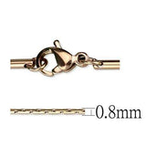 TK2439R - IP Rose Gold(Ion Plating) Stainless Steel Chain with No Stone - Alamode - Flyclothing LLC