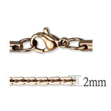 TK2440R - IP Rose Gold(Ion Plating) Stainless Steel Chain with No Stone - Alamode - Flyclothing LLC