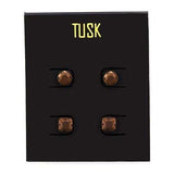 TK2443 - Two Tone IP Light Brown (IP Light coffee) Stainless Steel Earrings with AAA Grade CZ in Light Coffee - Alamode - Flyclothing LLC