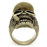 TK2449 - IP Antique Copper Stainless Steel Ring with Epoxy in Jet - Alamode - Flyclothing LLC