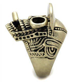 TK2449 - IP Antique Copper Stainless Steel Ring with Epoxy in Jet - Alamode - Flyclothing LLC